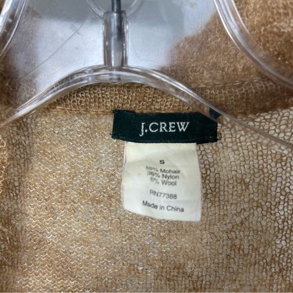 Mohair Blend Ruffle Cardigan Sweater, Vintage J. Crew, Cinnamon Career Casual S - Picture 8 of 8